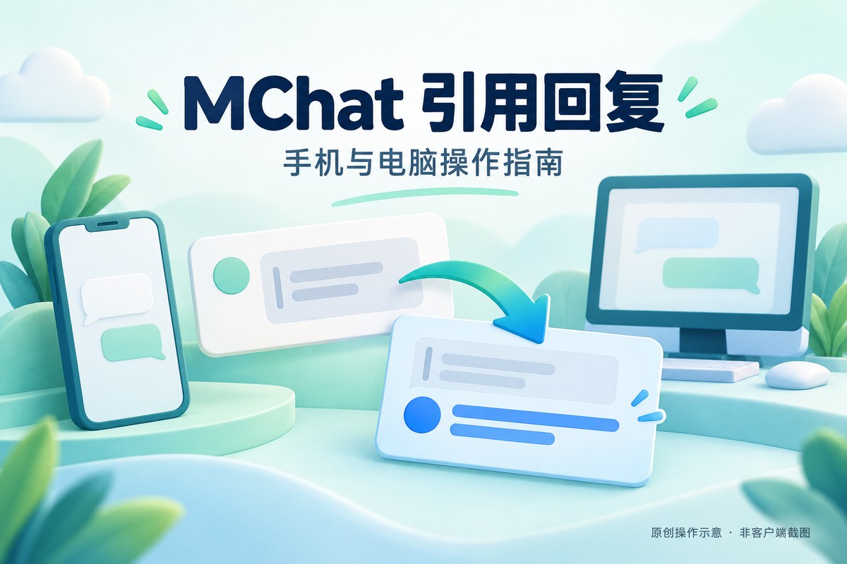 MChat引用回复教程：手机、电脑操作与取消引用