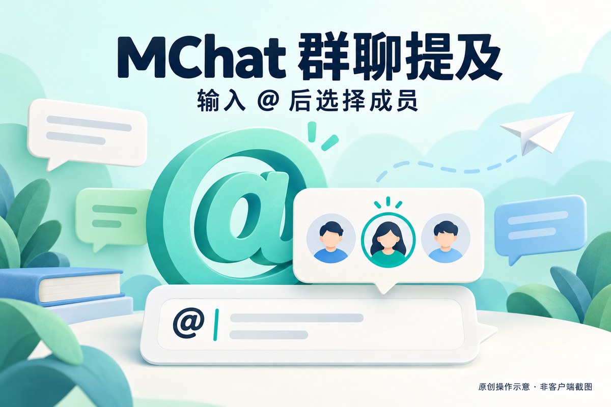 MChat群聊@提及教程：选择成员与提醒结果核对